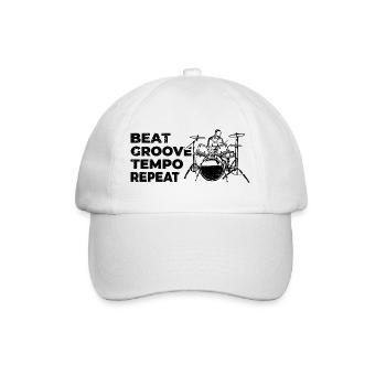 Drummer Motivation - Baseball Cap - white/white - Front