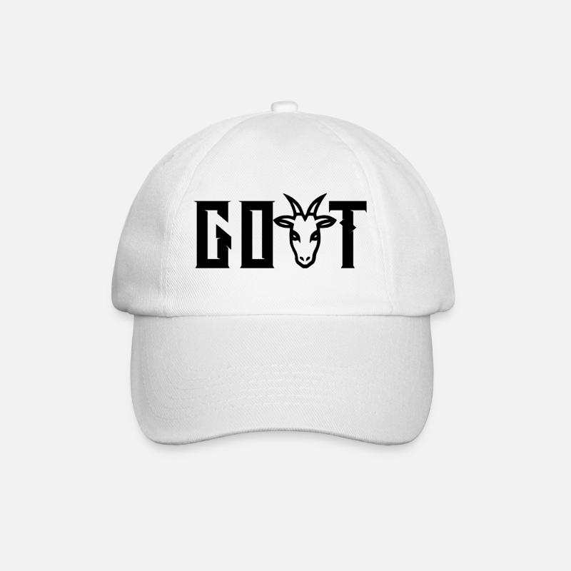 GOAT - Baseball Cap - white/white