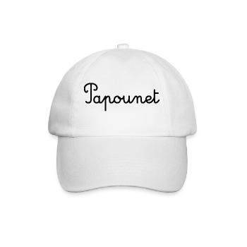 PAPOUNET. PAPA. FÊTE DES PÈRES. BONNE FÊTE PAPA - Casquette classique - blanc/blanc - Devant