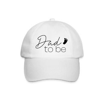 Dad to be, du wirst Papa Überraschung Geschenk - Baseballkappe - Weiß/Weiß - Vorne