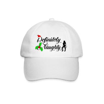 Definitely Naughty xmas unique design - Baseball Cap - white/white - Front