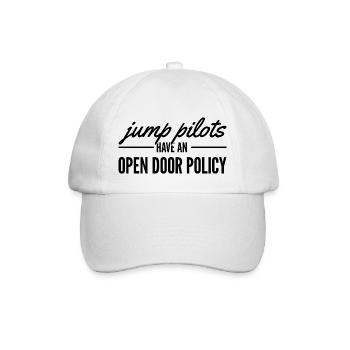 Jump Pilots Have an Open Door Policy - Skydiving - Baseball Cap - white/white - Front