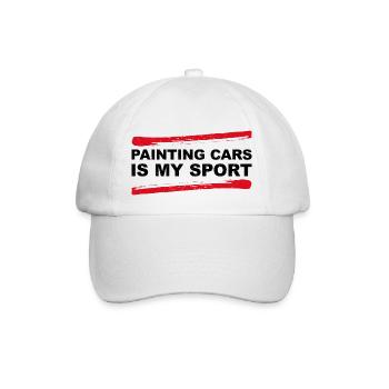 Painting Cars Is My Sport - Auto Lacquer Gift - Baseball Cap - white/white - Front