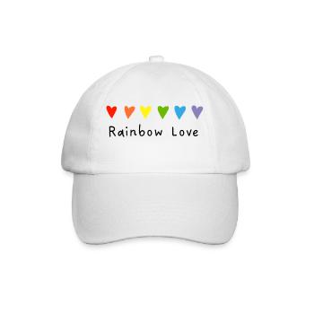 Rainbow Love - Baseball Cap - white/white - Front