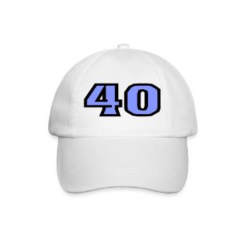 40. 40 YEARS. 40th ANNIVERSARY. 40TH ANNIVERSARY. - Baseball Cap - white/white - Front
