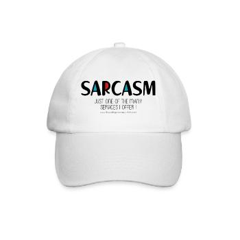 Sarcasm - Baseball Cap - white/white - Front