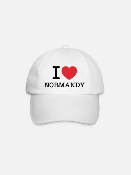 J’aime la Normandie | Normandie | I Heart Normandie - Casquette classique - blanc/blanc