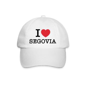 Ich liebe Segovia | Segovia | I Herz Segovia | Spanien - Baseballkappe - Weiß/Weiß - Vorne
