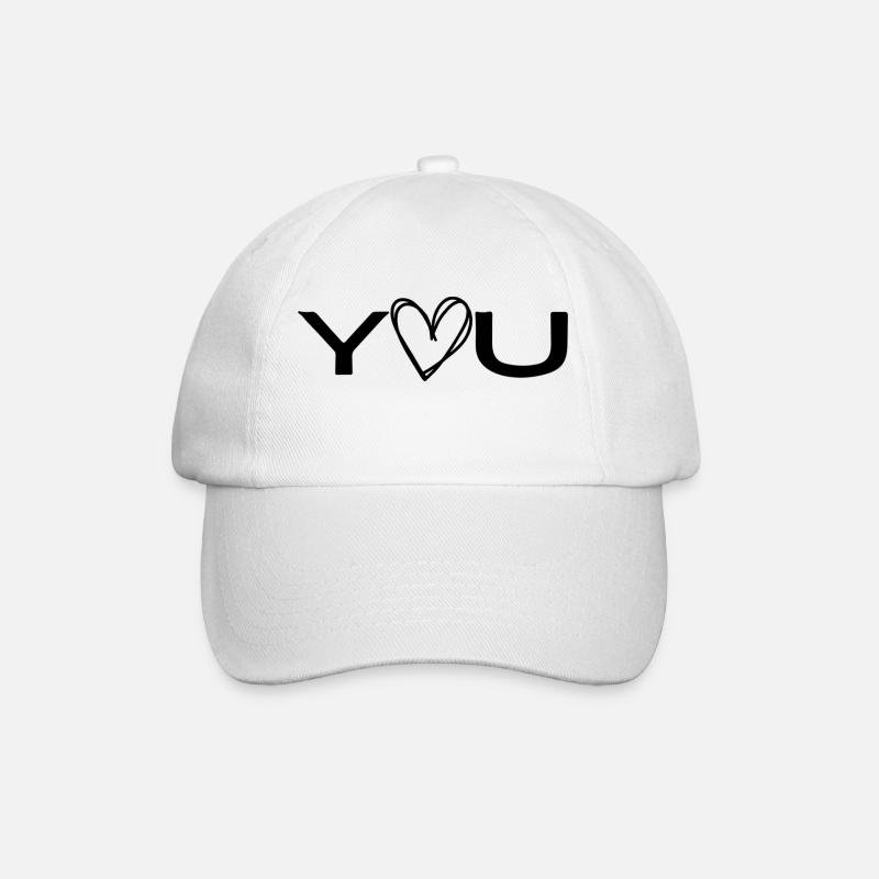 love you - Baseball Cap - white/white