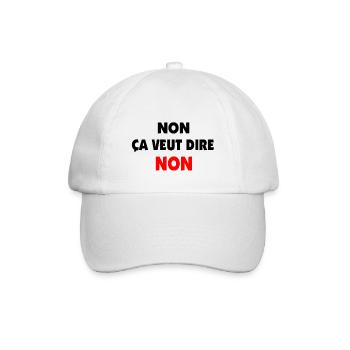 Non, ça veut dire non. - Casquette classique - blanc/blanc - Devant