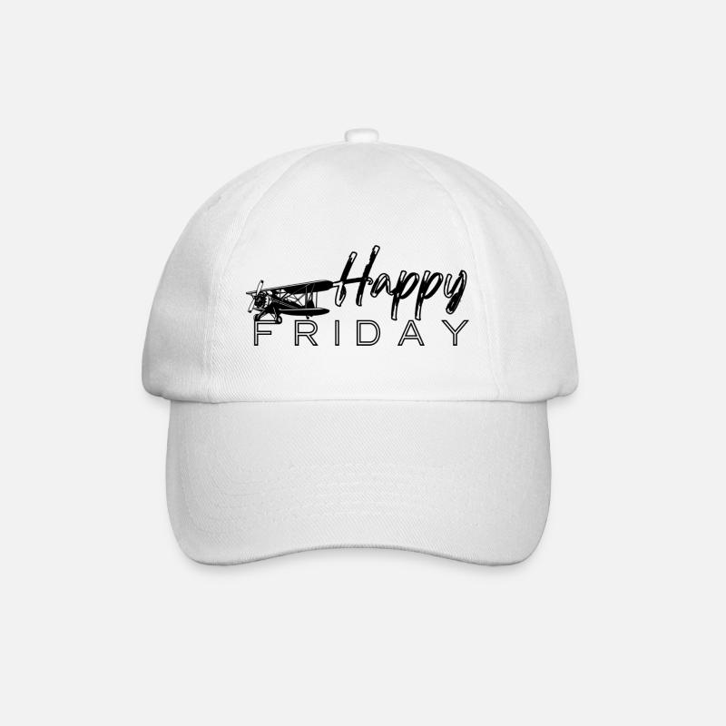 happy Friday - Baseballkappe - Weiß/Weiß