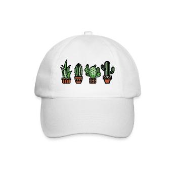 Cactus plante d’intérieur bande dessinée couleur botanique amour - Casquette classique - blanc/blanc - Devant