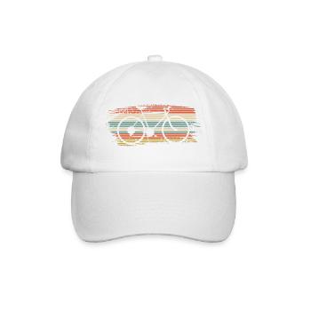Vélo rayé arc-en-ciel - Casquette classique - blanc/blanc - Devant