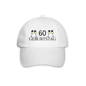 60th birthday 60 years - Baseball Cap - white/white - Front