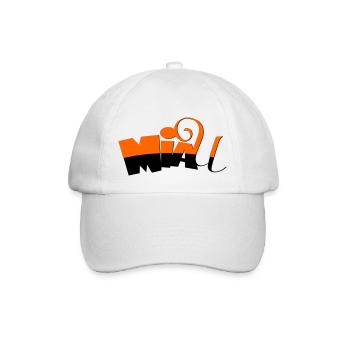 Miau - Baseballkappe - Weiß/Weiß - Vorne