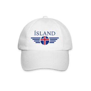 Iceland Natural Wonders T-Shirt - Baseball Cap - white/white - Front