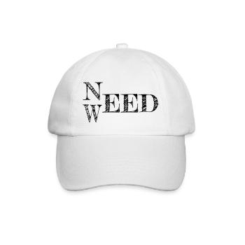 Need Weed Black - Baseballkappe - Weiß/Weiß - Vorne