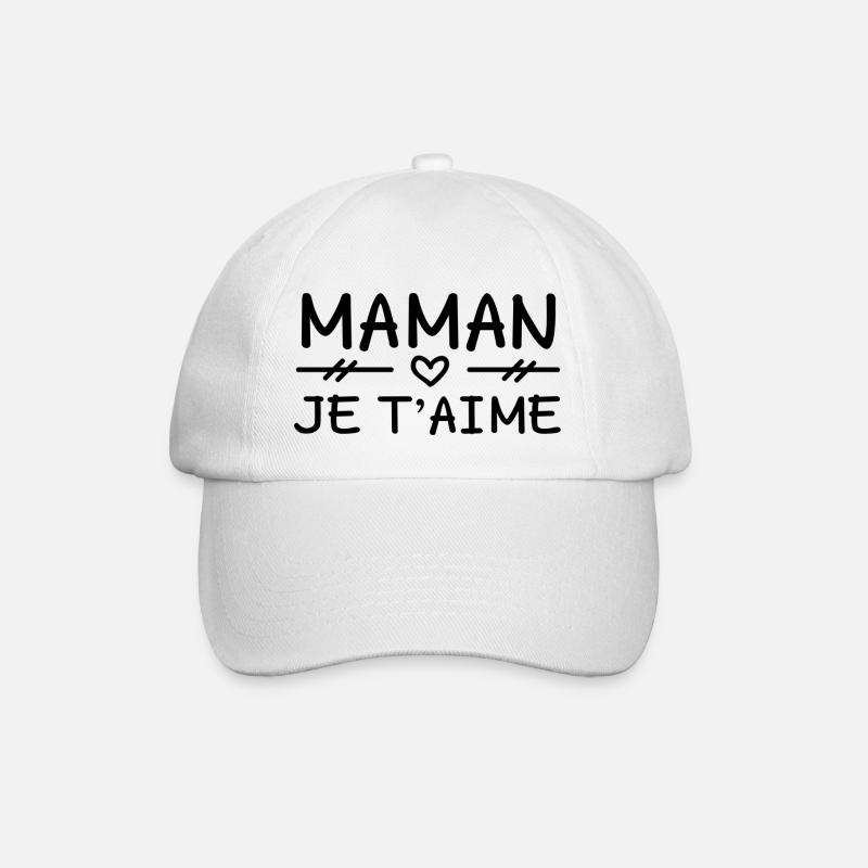 MAMAN JE T'AIME - Casquette classique - blanc/blanc
