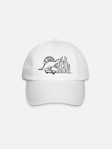 Skating Dinosaur Sagrada Familia - Baseball Cap - white/white