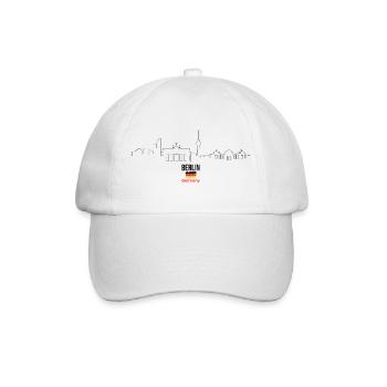 Bold German Flag Typography - Baseball Cap - white/white - Front