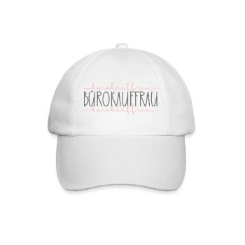 Bürokauffrau Geschenk Büro Schnörkel - Baseballkappe - Weiß/Weiß - Vorne
