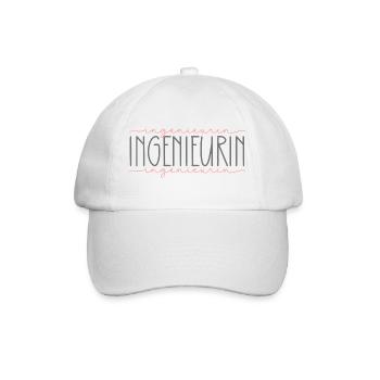 Ingenieurin Geschenk Ingenieur Studium Beruf - Baseballkappe - Weiß/Weiß - Vorne