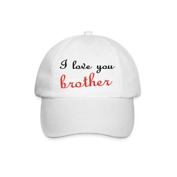 I love you BROTHER - Casquette classique - blanc/blanc - Devant