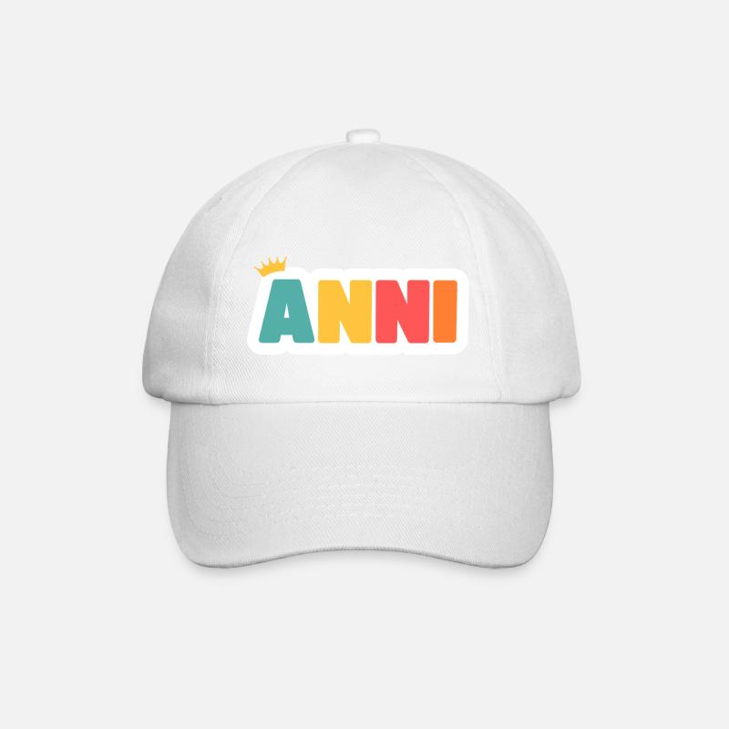 Anni! Personalisierbar - Baseballkappe - Weiß/Weiß