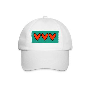 GERADE VERHEIRATET. Junggesellinnenabschied. VALENTINSTAG. PAAR - Baseballkappe - Weiß/Weiß - Vorne