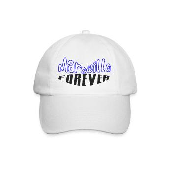 Marseille für immer - Baseballkappe - Weiß/Weiß - Vorne
