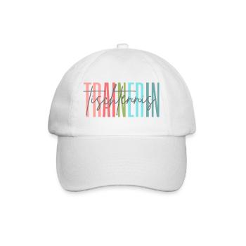 Trainerin Tischtennis Tischtennistrainerin - Baseballkappe - Weiß/Weiß - Vorne