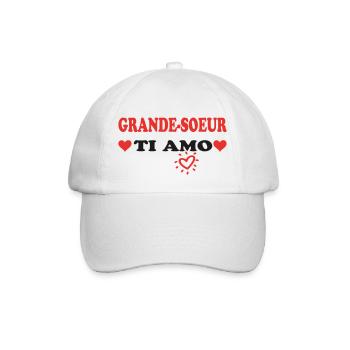 BIG SISTER Ti AMO - Baseball Cap - white/white - Front