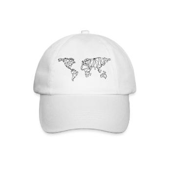 World map - Baseball Cap - white/white - Front