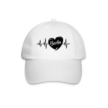 Herzschlag Berlin Liebe Herz Hauptstadt Symbol - Baseballkappe - Weiß/Weiß - Vorne