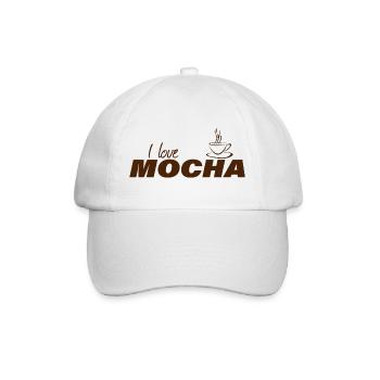 I LOVE MOCHA - Baseballkappe - Weiß/Weiß - Vorne