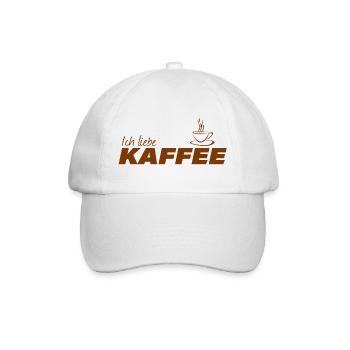 ICH LIEBE KAFFEE - Baseballkappe - Weiß/Weiß - Vorne