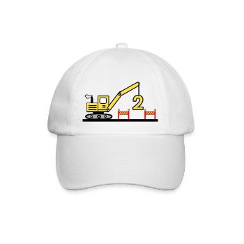 Bagger - Baseballkappe - Weiß/Weiß - Vorne