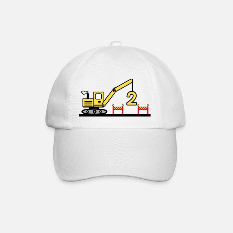 Bagger - Baseballkappe - Weiß/Weiß