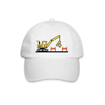 Excavatrice - Casquette classique - blanc/blanc - Devant
