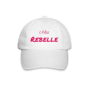 Miss rebelle - Casquette classique - blanc/blanc - Devant
