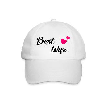 Meilleure Femme noir - Casquette classique - blanc/blanc - Devant