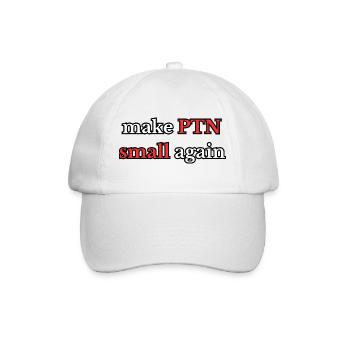 Make PTN small again - Baseball Cap - white/white - Front