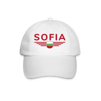 Sofia Design – Stolz auf Bulgariens Hauptstadt - Baseballkappe - Weiß/Weiß - Vorne