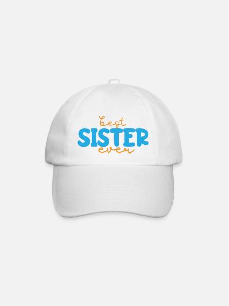 Beste Schwester - Baseballkappe - Weiß/Weiß