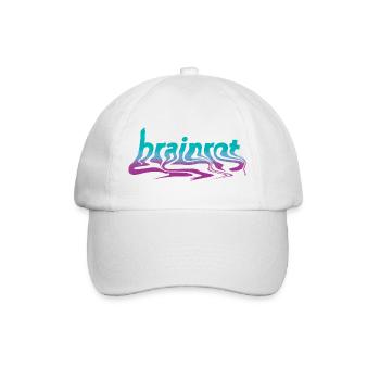 Brainrot – Trippy Vaporwave Aesthetic - Baseballkappe - Weiß/Weiß - Vorne