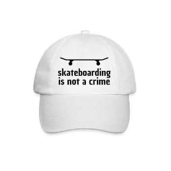 Skateboarding is not a Crime - Baseball Cap - white/white - Front