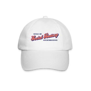 Battery level: Social empty – autoshutdown activated - Baseball Cap - white/white - Front
