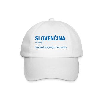 SLOVENCINA Slowakisch Slowakei - Baseballkappe - Weiß/Weiß - Vorne