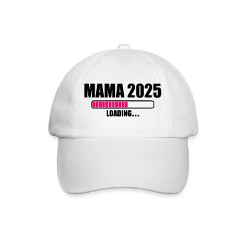Mama 2025 - Baseballkappe - Weiß/Weiß - Vorne