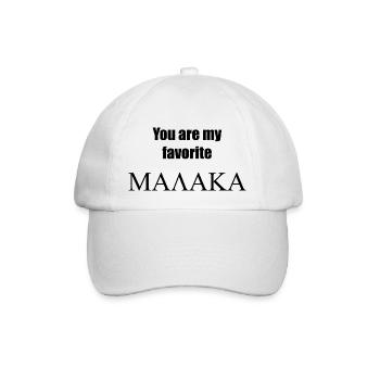 You are my favorite Malaka - Baseballkappe - Weiß/Weiß - Vorne